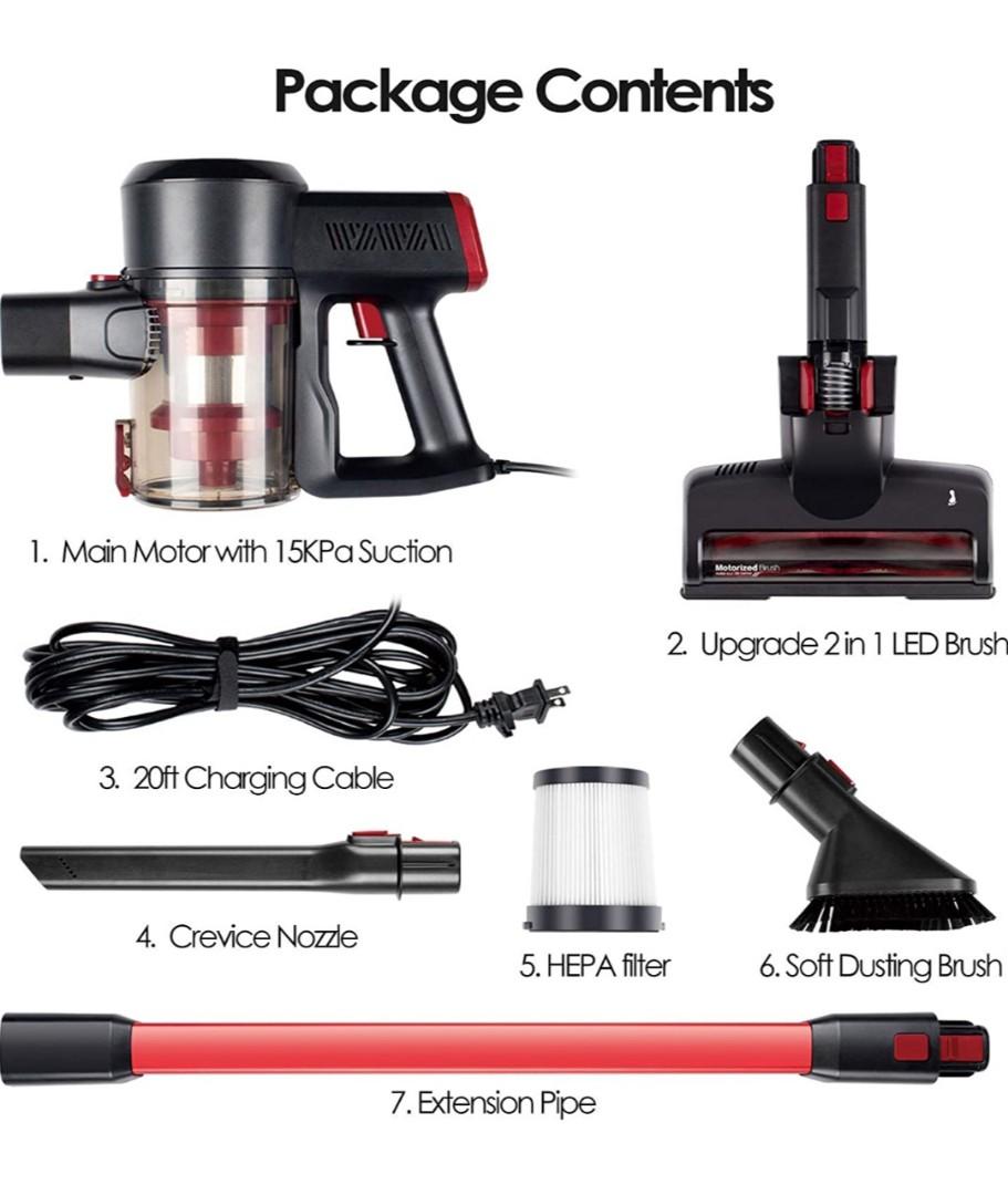 Jajibot Corded Stick Vacuum Cleaner, 4 in 1 Bagless Upright Vacuum