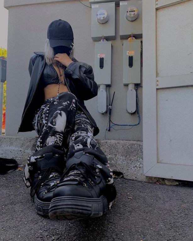 rimo core chunky black trainers