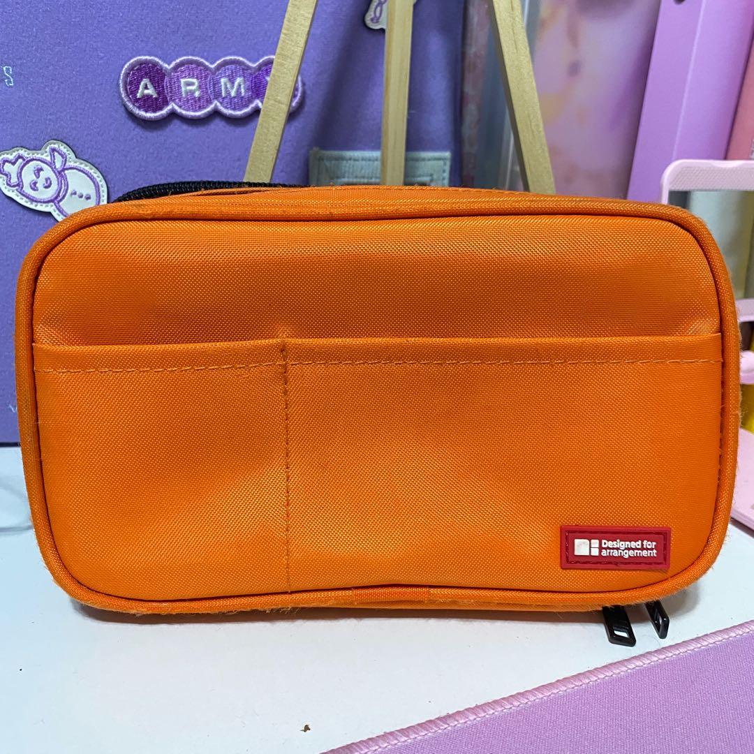 Lihit Lab Teffa Pouch Book Style Pen Case Orange (Double), Hobbies