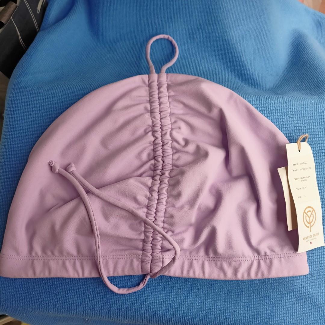Lilac Ruched Halter (Category: Others Tops) located in Mandaluyong City. Submitted by declutter21m (Listing ID 1148423807, Image 2). Description: don't hesitate to make an offer! :D on tag: Years of Ours Ruched Halter material: nylon & spandex color: lilac size: L issue: minor stains rfs: decluttering.