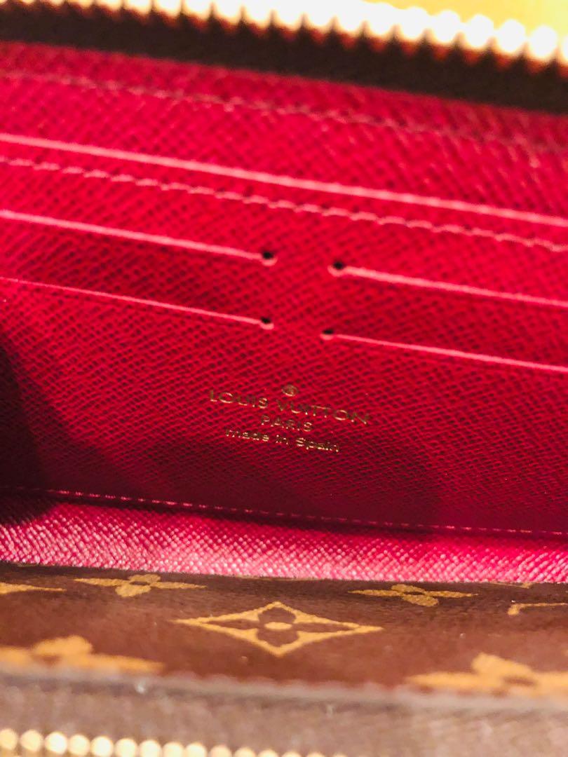 Louis Vuitton - Authenticated Clemence Wallet - Leather Red Plain for Women, Good Condition