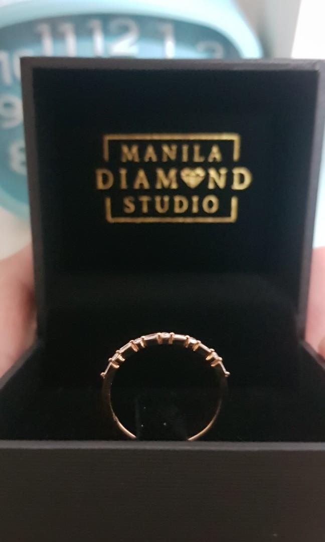 Manila Diamond Studio dainty ring (Category: Rings) located in Quezon City. Submitted by bons83 (Listing ID 1148331389, Image 2). Description: half eternity ring .19 carat natural diamond vs2 clarity g-h color 18k rose gold setting size 7 with certificate from manila diamond studio.