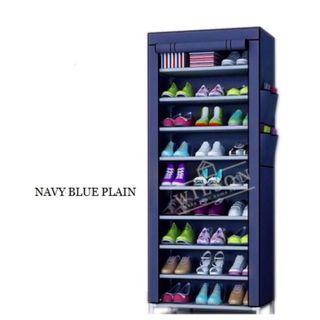 Navy Blue Shoe Rack 9 Layer Rack