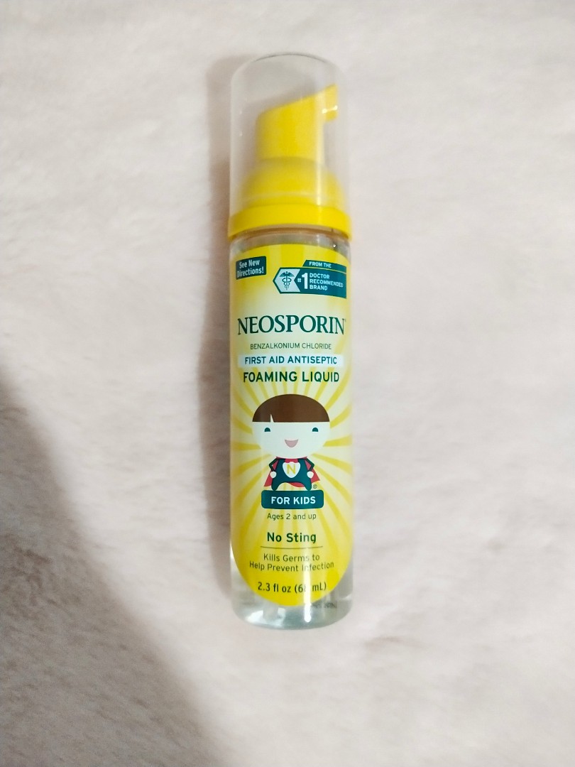 Neosporin Kids First Aid Antiseptic Foaming Liquid 2.3 FL oz, Beauty