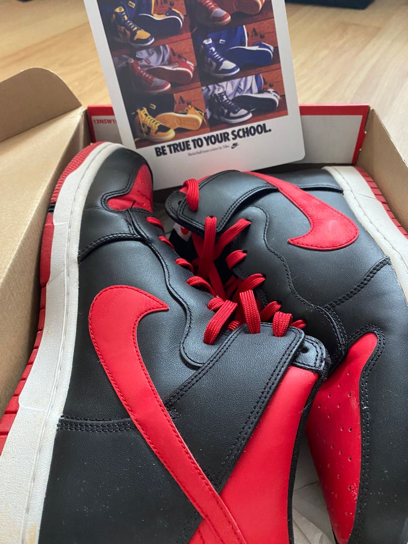 nike dunk high cmft bred
