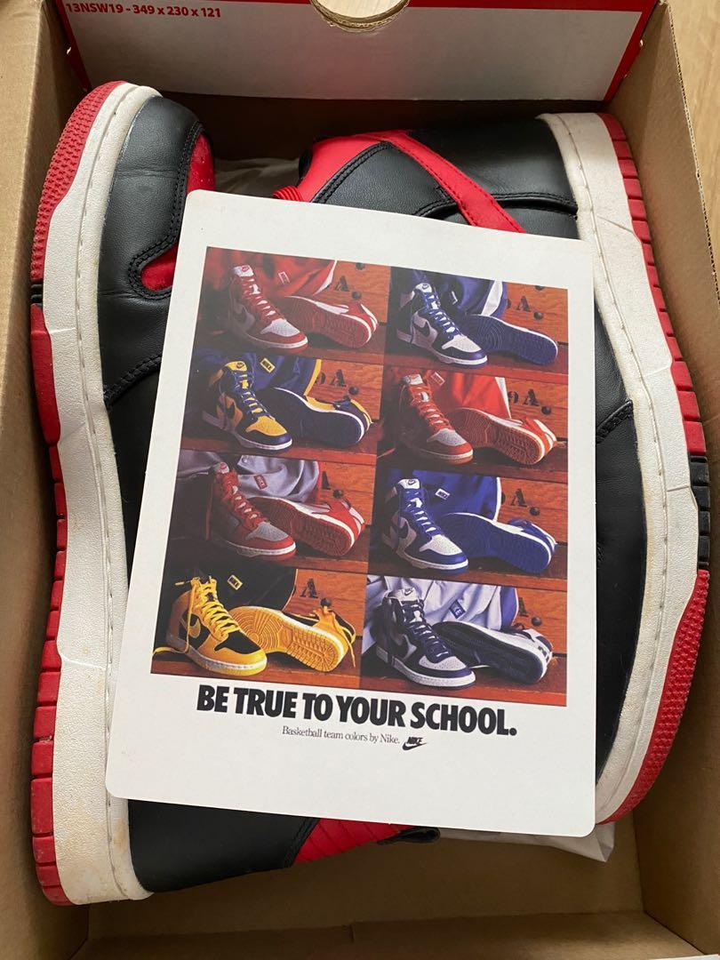 nike dunk high cmft bred