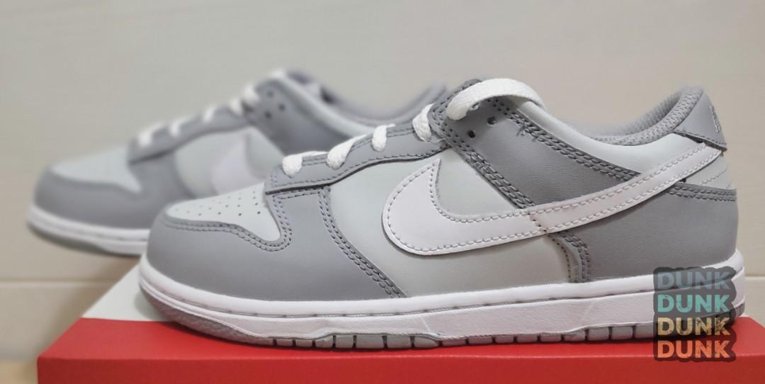 Nike Dunk Low Two-Toned Grey (PS), 女裝, 鞋, 波鞋- Carousell