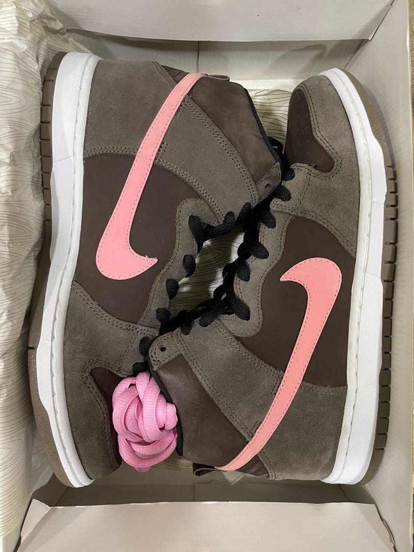 Nike dunk sb store high chocolate pink