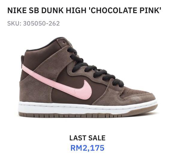 Nike dunk sb cheap high chocolate pink