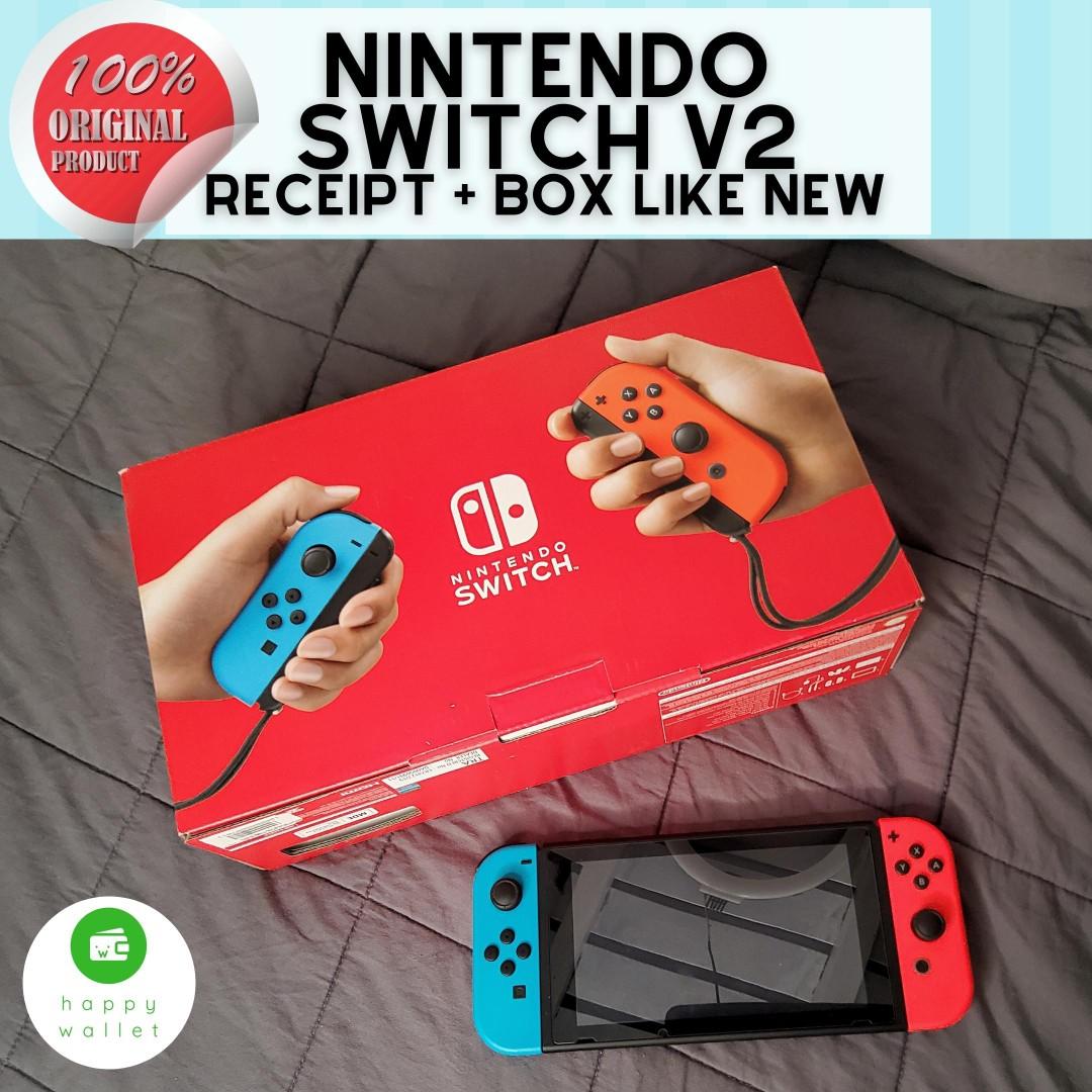 Nintendo Switch V2 NEW Condition BOXED w Receipt DataBlitz Video