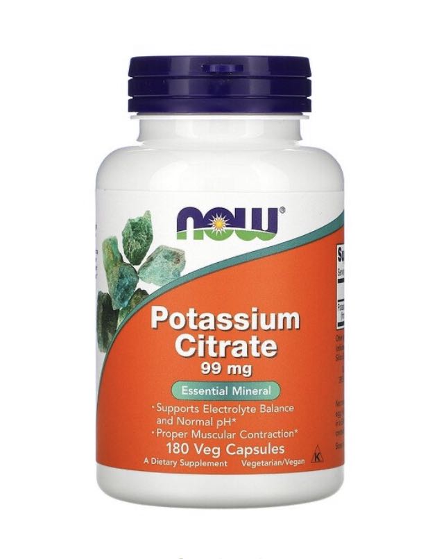 Now Potassium Citrate 99mg 180s expiry 10/2024, 健康及營養食用品, 健康補充品, 健康補充品