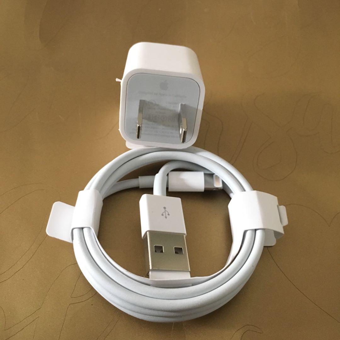 Original Apple iPhone Charger 5 watts adapter and lightning cable, Mobile  Phones & Gadgets, Mobile & Gadget Accessories, Chargers & Cables on  Carousell
