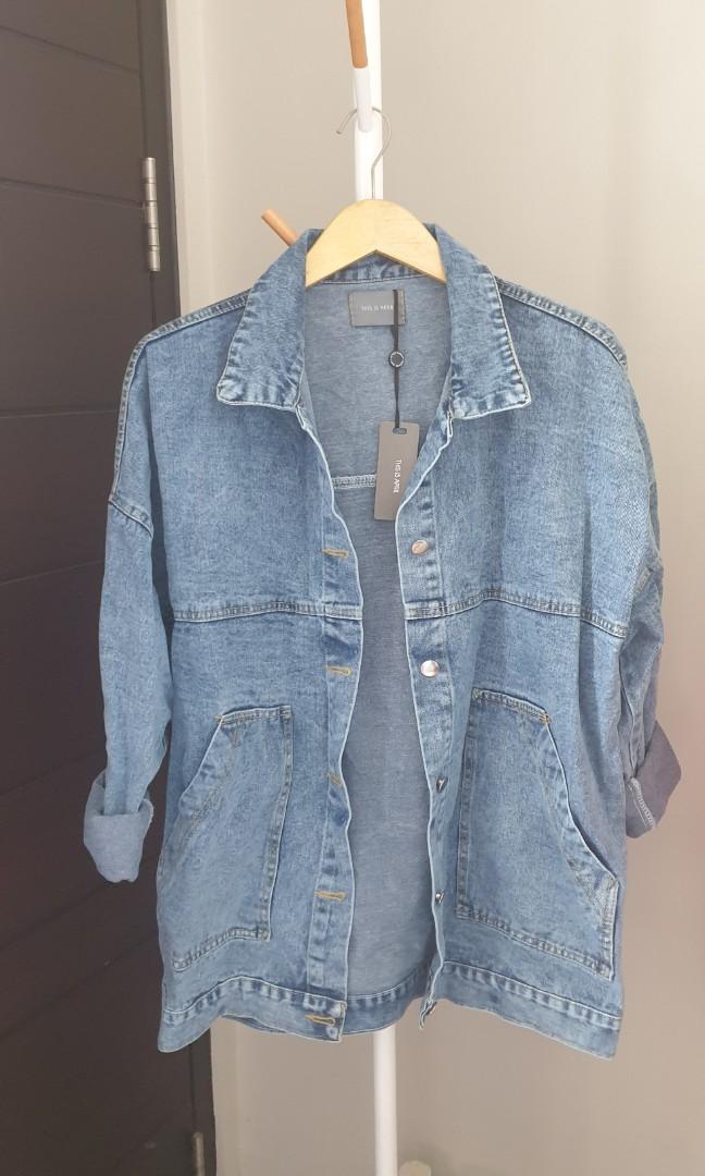 Oversized denim jacket jeans jaket 