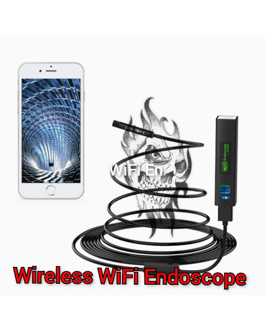 Wifi Endoscope Camera USB Endoscope Inspection Camera IP68 Waterproof Wireless Borerscope 2.0 Megapixels 1200P HD Snake Camera with 8 LED Lights for Android Laptop Samsung Windows iPhone，IOS MAC 