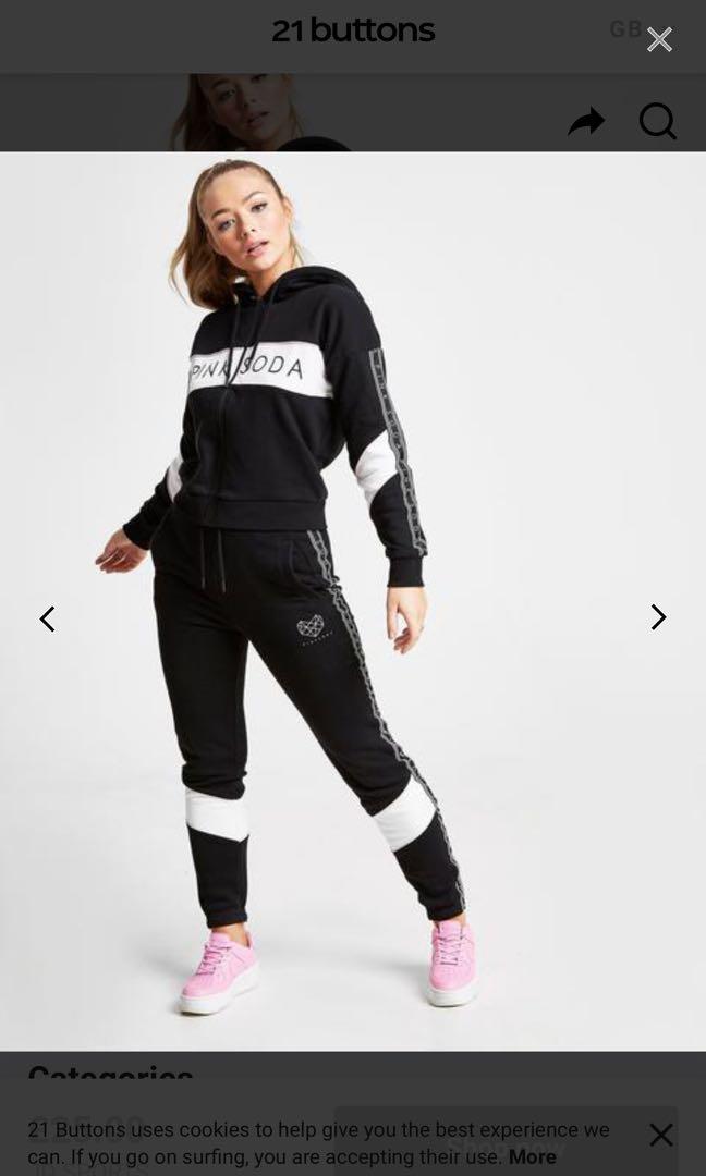 Pink soda track discount pants