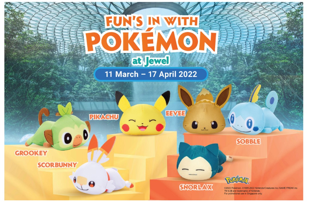 Pokemon at Jewel Changi squishy mini plushie Hobbies Toys Toys