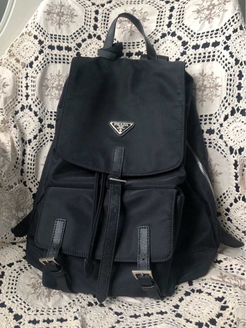 Prada Nylon Backpack, Barang Mewah, Tas 