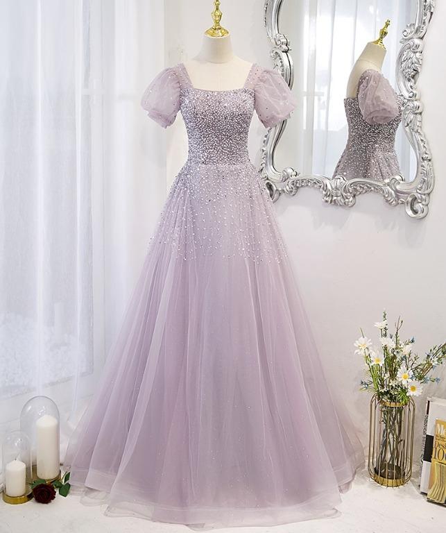 Purple dress with sleeves top