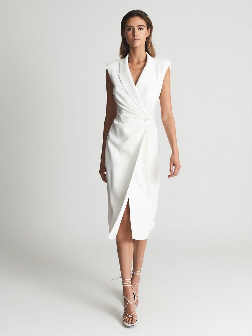 Geodese wrap front pencil dress online