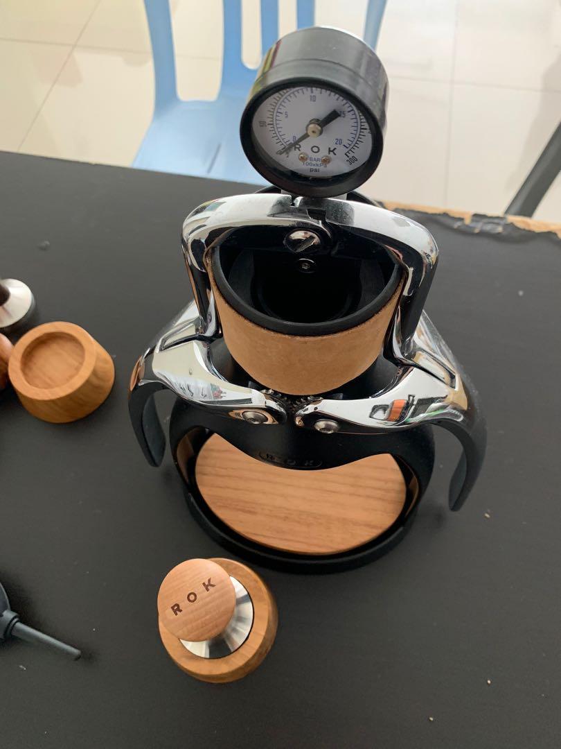 Rok Espresso with pressure gauge (Bundle), TV & Home Appliances