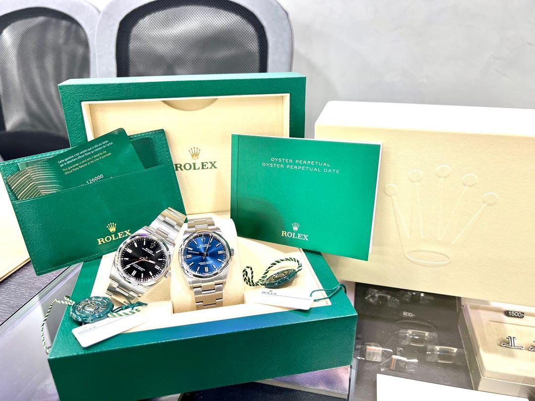 ROLEX OYSTER PERPETUAL 126000 36MM BLUE 