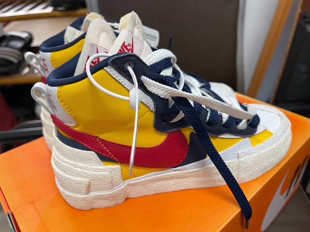 Sacai x Nike Blazer Mid Yellow Blue聯名款解構雙勾黃紅藍BV0072-700