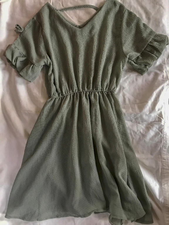 Sage green casual on sale dress