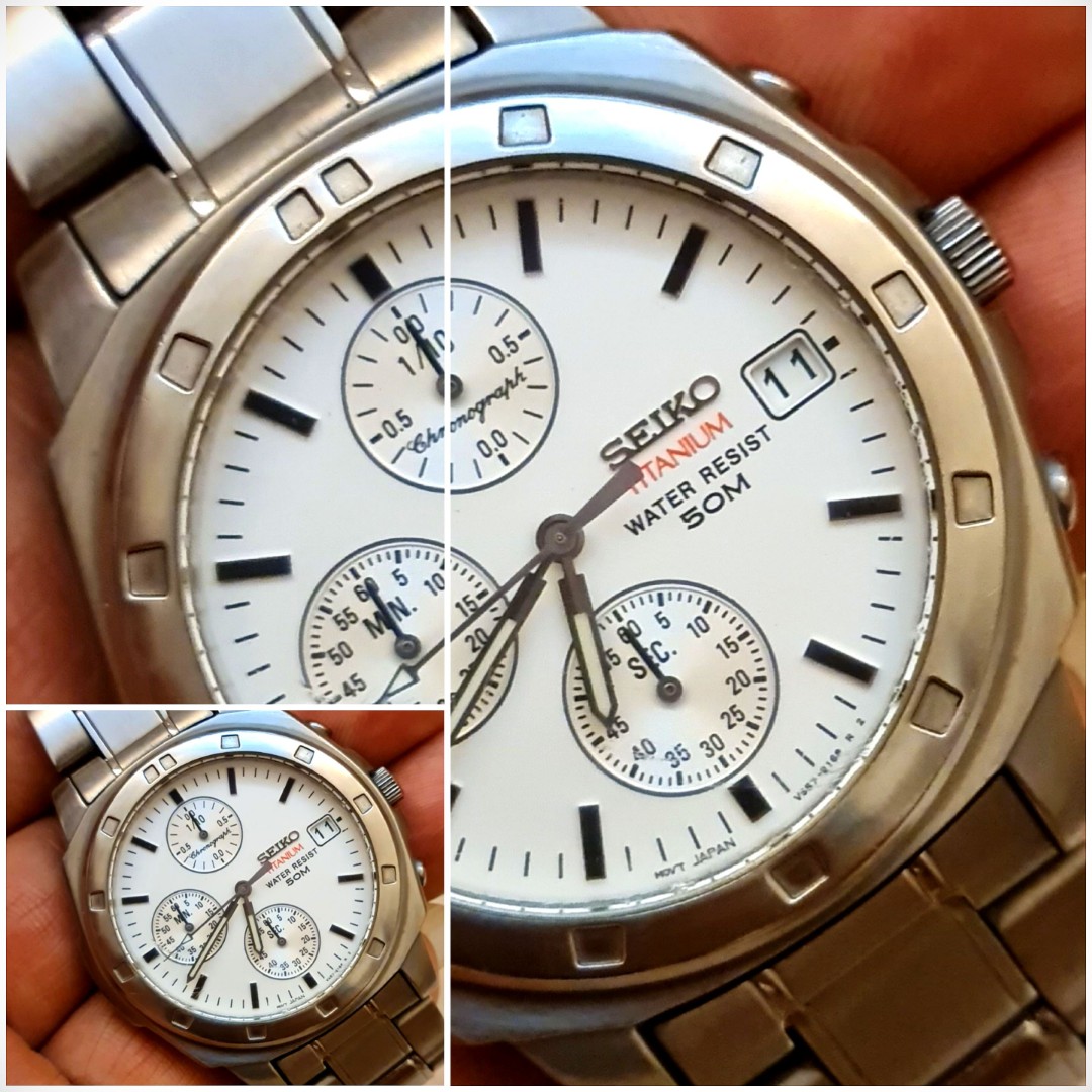 Seiko Titanium Chronograph MADE IN JAPAN Men s Fashion