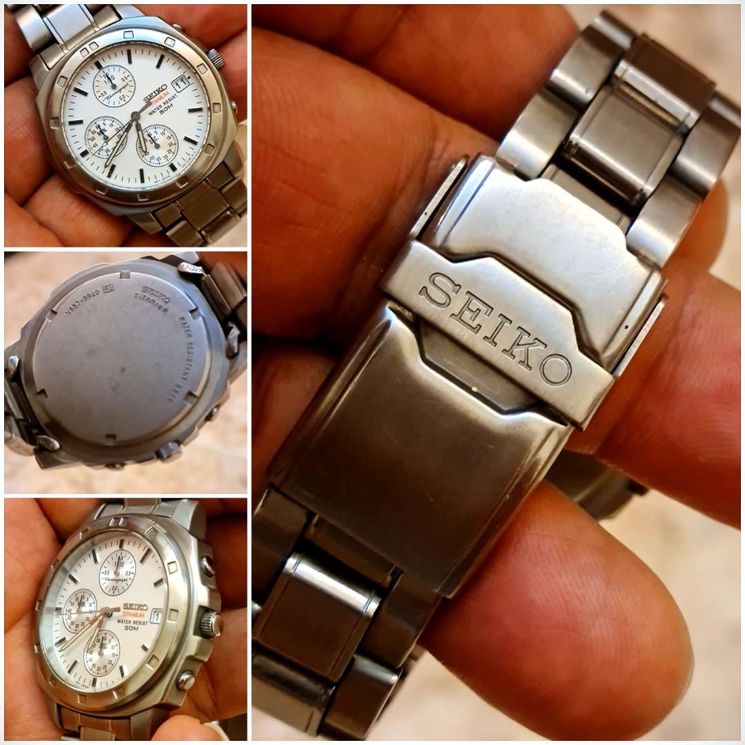 Seiko Titanium Chronograph MADE IN JAPAN 🇯🇵, Men's Fashion, Watches &  Accessories, Watches on Carousell