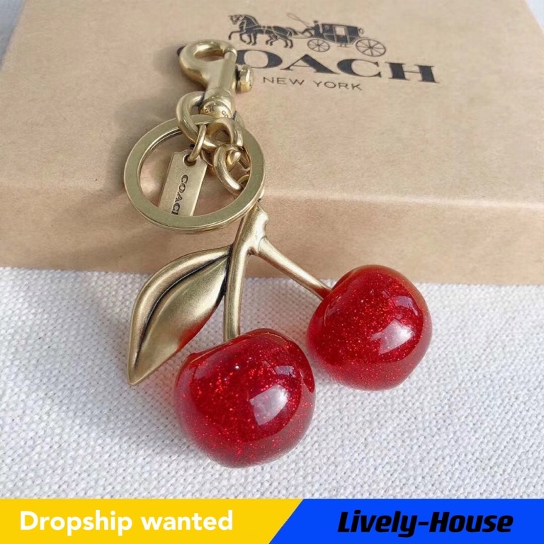 Cherry discount bag charm