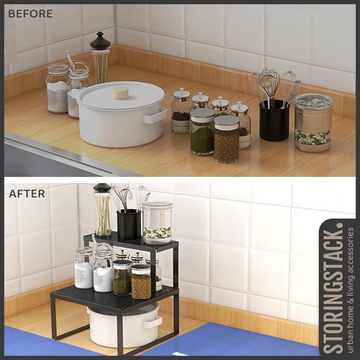 Stackable Kitchen Rack Kitchenware Organizer by storingstack. (M269 ...
