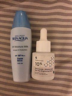 Sunscreen & serum