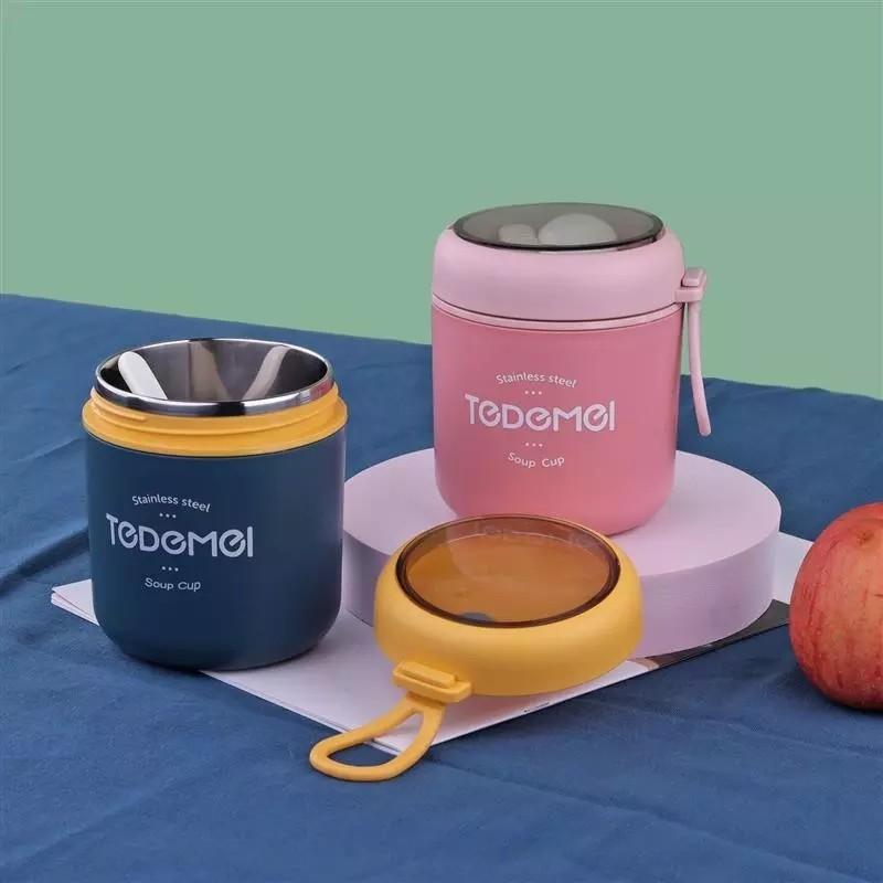 530ML Thermal Lunch Box Food Container PP Material Vacuum Cup Portable Soup  Cup