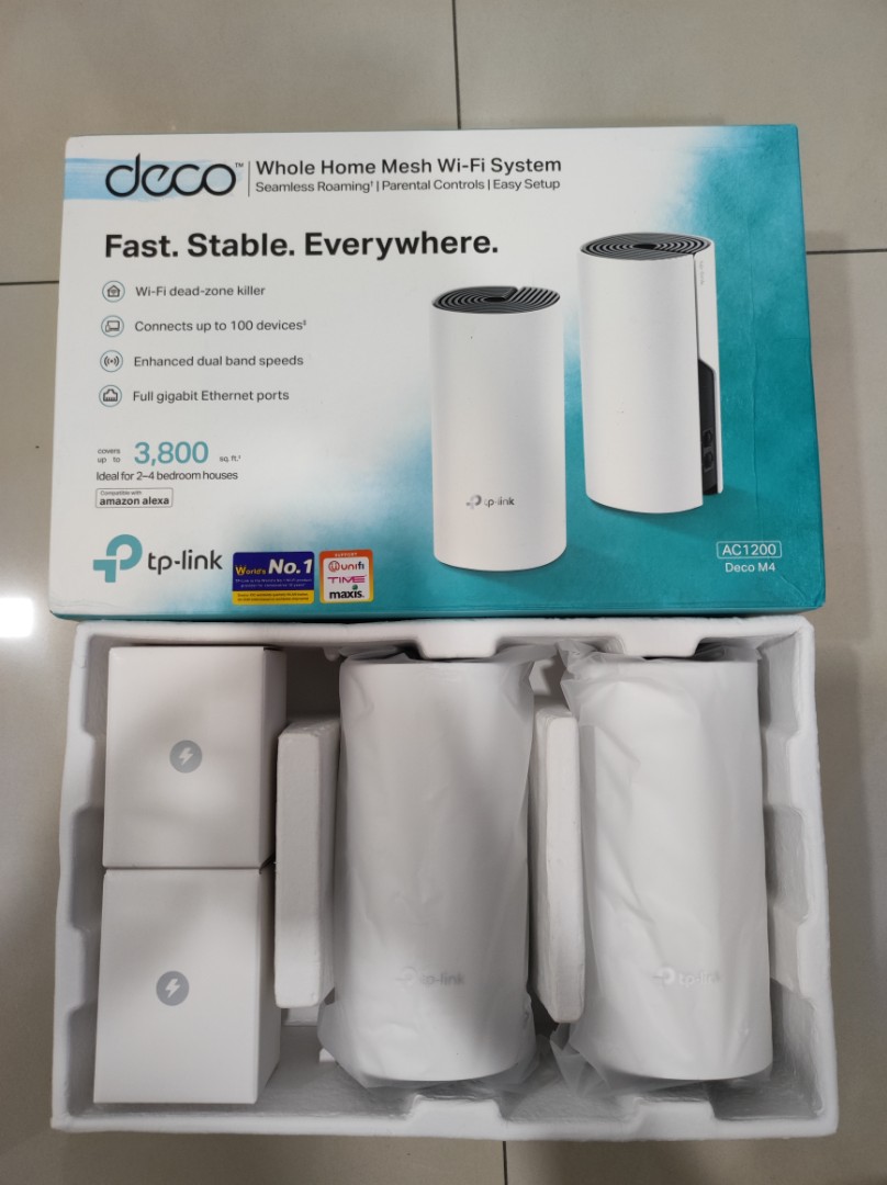 TP-Link Deco M4 AC1200 Mesh Wifi System 2.4ghz 5ghz with Gigabit Ethernet wifi Extender Repeater