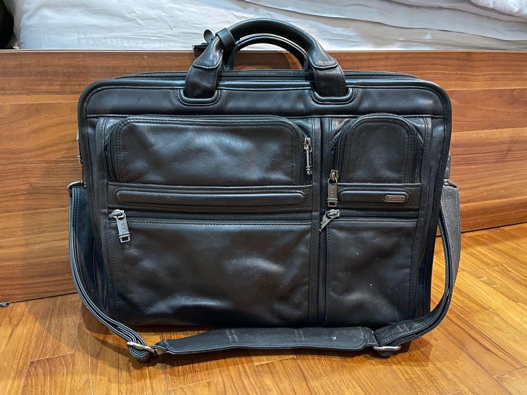 Tumi briefcase store leather