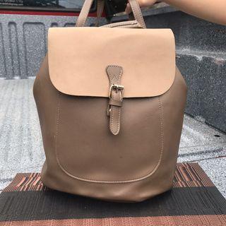 TWO-WAY LEATHER BACKPACK