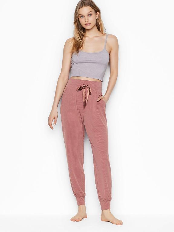 VS VICTORIA S SECRET Ribbed Jogger Celana Wanita Fesyen Wanita Pakaian Wanita Bawahan di Carousell