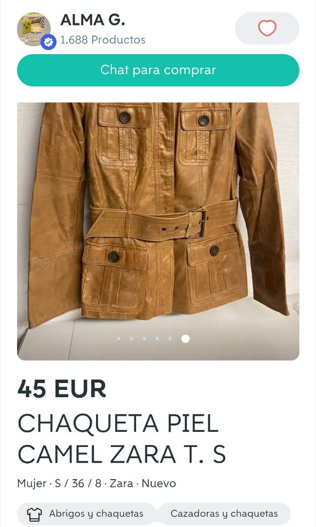 Zara Abrigos Chaqueta Basica Zara ZARA BASIC PIEL CAMEL Size M