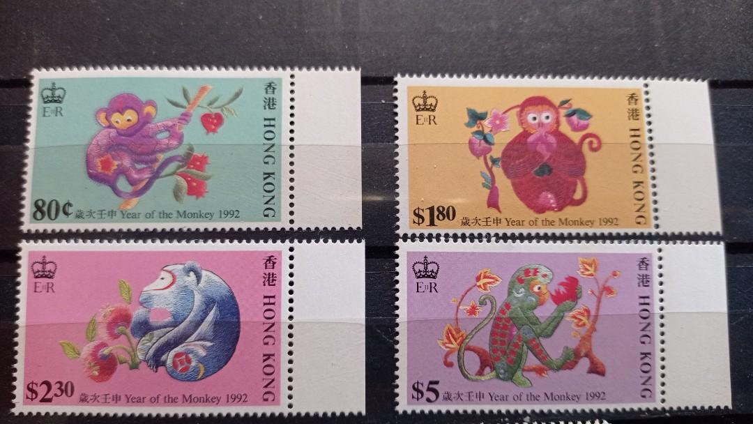 1992年農曆生肖 猴年 郵票 全新 興趣及遊戲 收藏品及紀念品 郵票及印刷品 Carousell