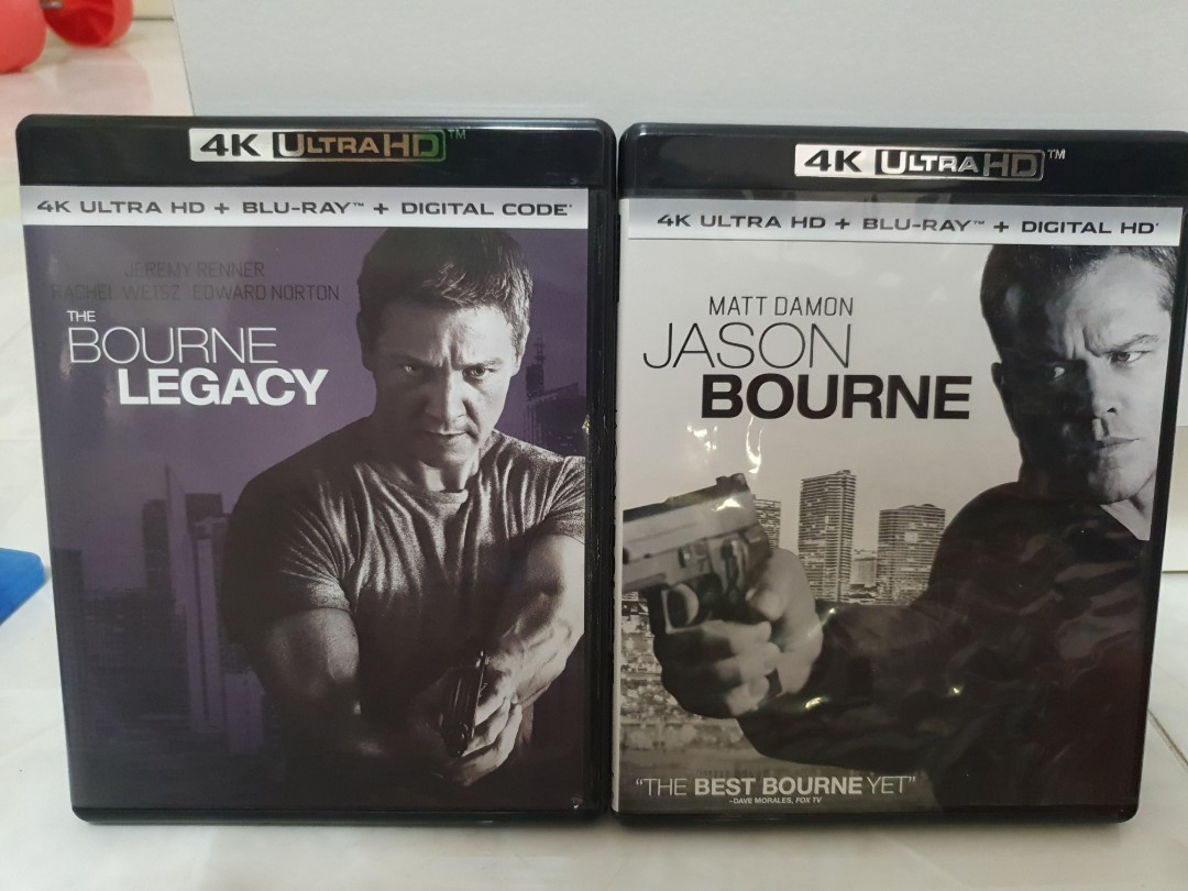 4K Bluray : Bourne Legacy and Jason Bourne