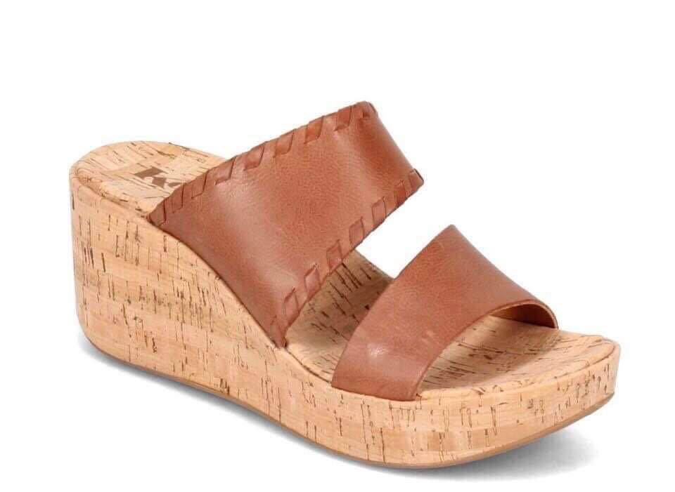 Pre Order New Original KORKS Leather Wedge Sandals Women s