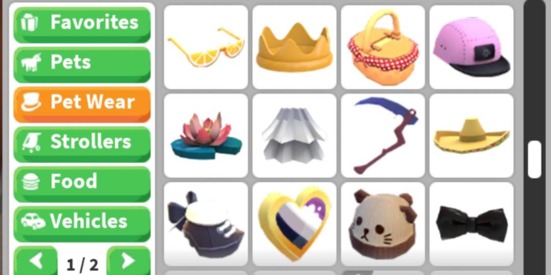 Adopt Me Pet Wear Toys, Video Gaming, Video Game Consoles, Others on