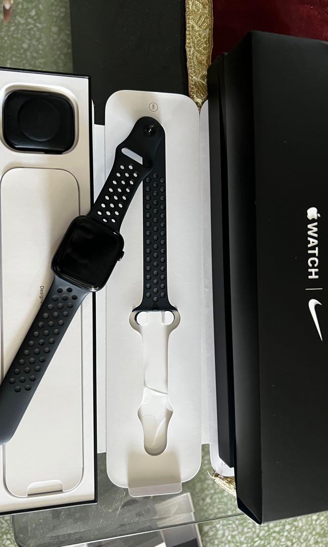 First Apple Watch - S7 Titanium Space Black 45mm w/ Golden Brown Leather  Link : r/AppleWatch