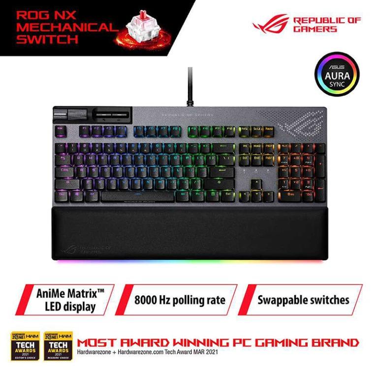 ASUS ROG XA07 STRIX FLARE II ANIMATE NX Red or Blue (PBT)