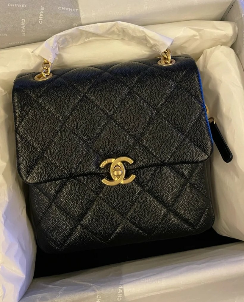 Sold  Authentic Chanel 22P Caviar Black Backpack in Melody Chain (not 22S,  mini), Women's Fashion, Bags & Wallets, Backpacks on Carousell