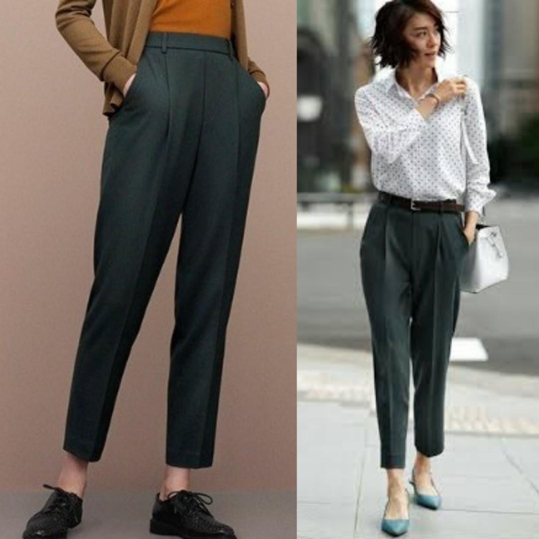 Uniqlo + Ezy Tucked Ankle-Length Pants