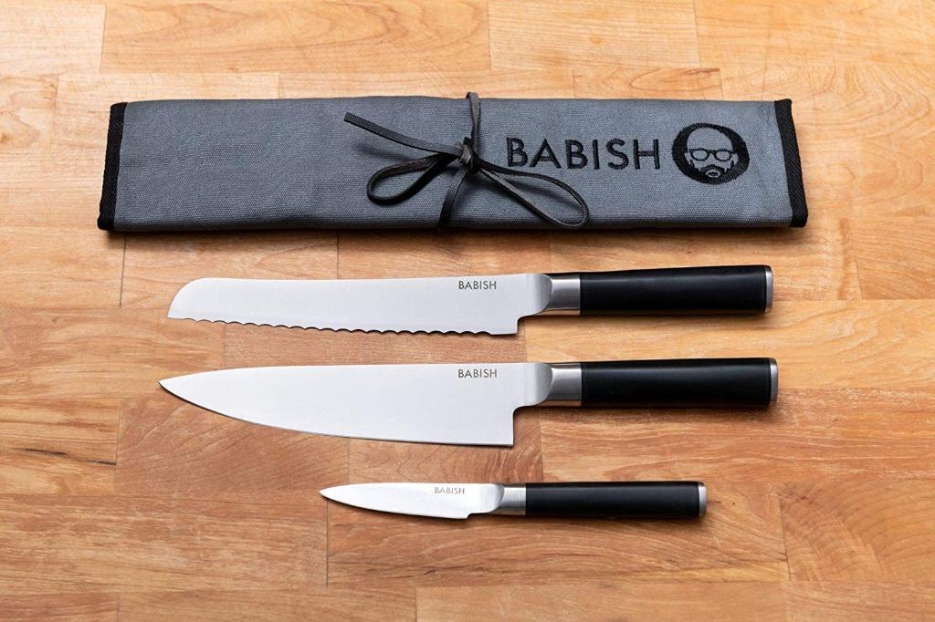 Babish High Carbon German Steel Full Tang 6.5'' Cleaver Kitchen Knife