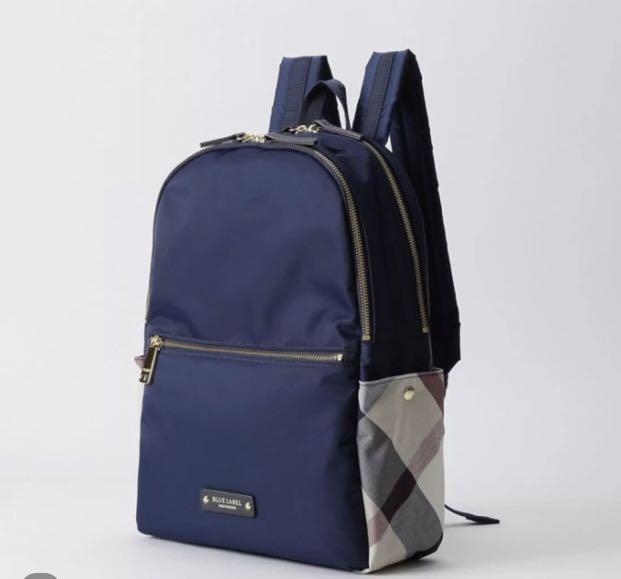 Burberry black cheap label backpack