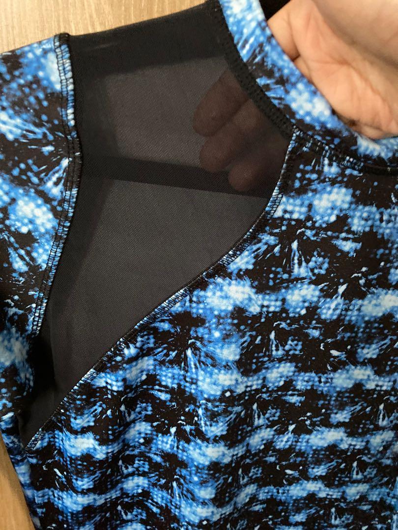 Blue rash guard -see through (Category: Rash guard) located in Quezon City. Submitted by cherish_stuff (Listing ID 1148457833, Image 2). Description: Almost new.