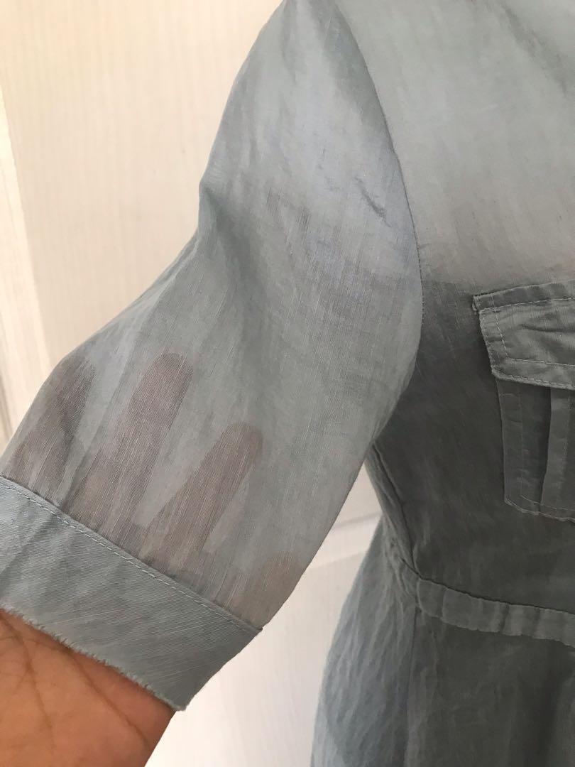 SALE! BUTTON DOWN POWDER BLUE DRESS (Category: Dresses) located in Capas. Submitted by stuffandgo (Listing ID 1148471097, Image 3). Description: Excellent quality fabric 🤩🤩🤩 Excellent used condition🤩🤩🤩 Linen organza fabric 💯 Fits S to semi L Best for summer outfit 🥰☀️.
